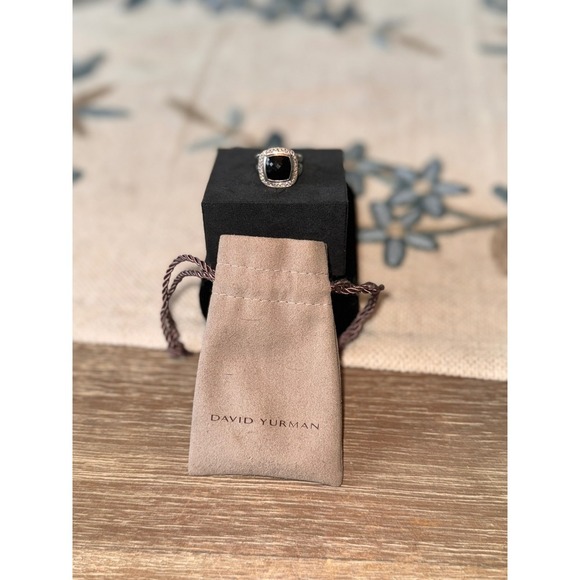 David Yurman Albion Ring
Sterling Silver Black Onyx Diamonds, SZ 6 - Picture 9 of 12